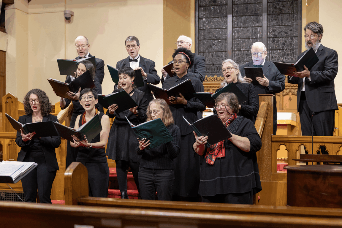 Photo of the Arlington-Belmont Chamber Chorus in performance
